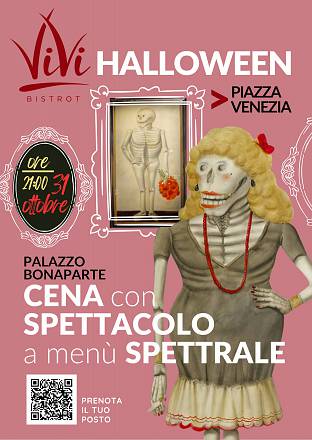 Cena spettacolo 'horror game' la sera di halloween presso vivi - piazza venezia